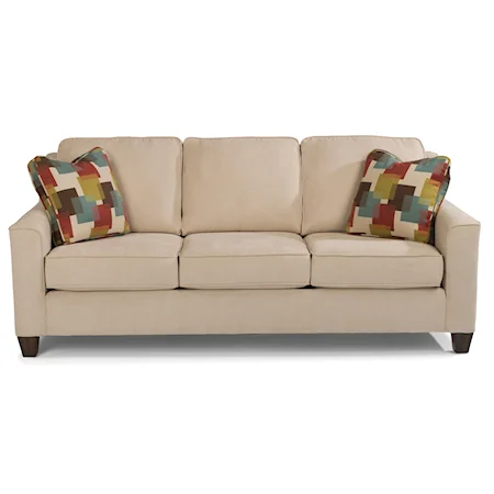 Contemporary Sofa with Rounded Track Arms
